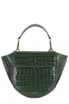 Wandler Womens Olive Croco Hortensia Mini Crocodile-effect Leather Shoulder Bag In Green
