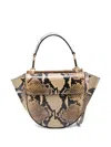 Wandler Hortensia Mini Bag In Beige Python In Animal Print