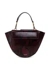 Wandler Hortensia Mini Bag In Burgundy Python In Burgundy
