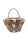 Wandler Hortensia Mini Bag In Beige Python In Animal Print