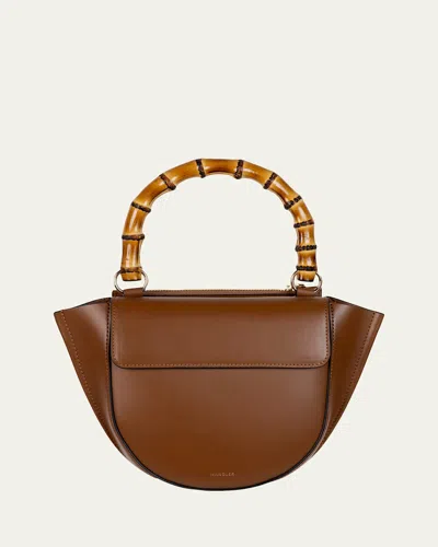 Wandler Hortensia Mini Leather Top-handle Bag In Brown