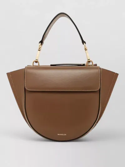 Wandler Hortensia Mini Leather Tote Bag In Brown