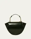 Wandler Hortensia Mini Patent Leather Shoulder Bag In Green