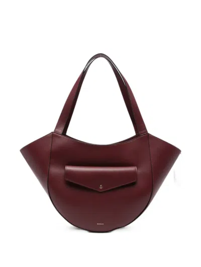 Wandler Hortensia Slouch Leather Tote Bag In Red