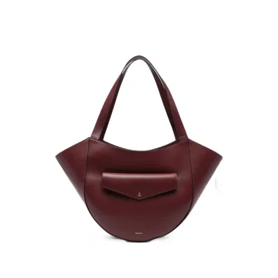 Wandler Hortensia Slouch Leather Tote Bag In Red