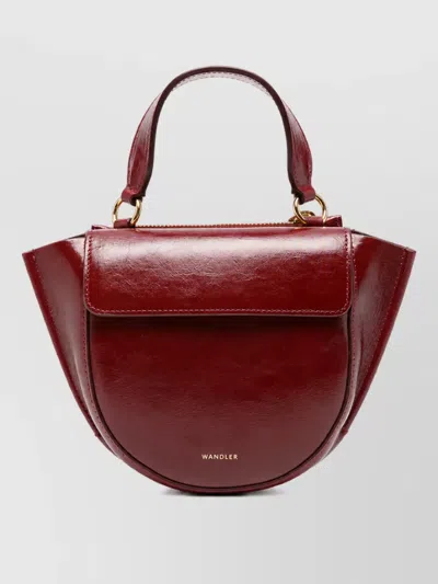 Wandler Hortensia Small Leather Mini Bag In Burgundy