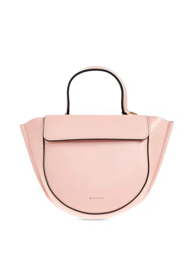 Wandler Hortensia Small Tote Bag In Pink Leather In Nude