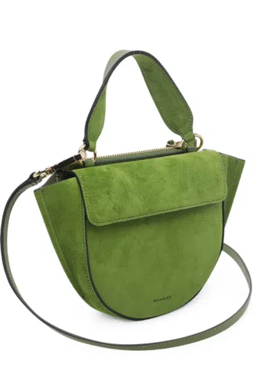 Wandler Hortensia Suede Clutch Bag In 그린