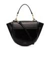 Wandler Hortensia Mini Smooth Leather Shoulder Bag In Black