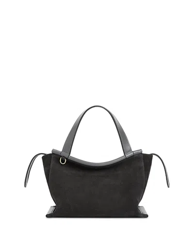 Wandler Ida Suede Crossbody Bag In Black