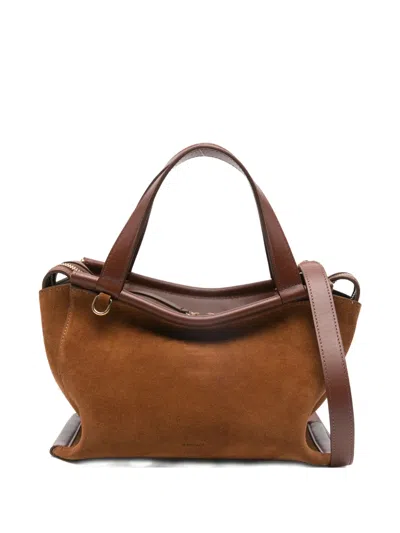 Wandler Ida Suede Tote Bag In Brown