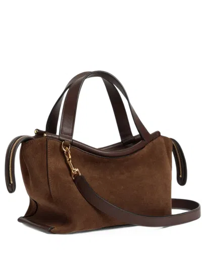 Wandler Ida Suede Tote Bag In Brown