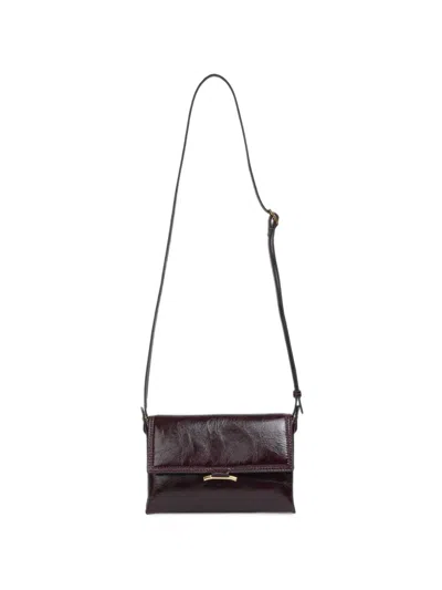 Wandler Ida Trio Crinkled-leather Mini Shoulder Bag In Burgundy