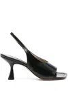 Wandler Julio Leather Slingback Sandals In Black