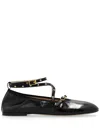 Wandler June Ankle Ballerinas In Schwarz