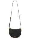 Wandler Curved Silhouette Black Leather Tote With Adjustable Strap In Black