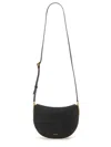 Wandler Curved Silhouette Black Leather Tote With Adjustable Strap In Black