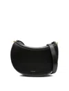 Wandler Adjustable Strap Curved Shape Shoulder Bag In Black