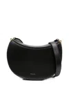 Wandler Kate Crescent-shaped Leather Shoulder Bag In Black