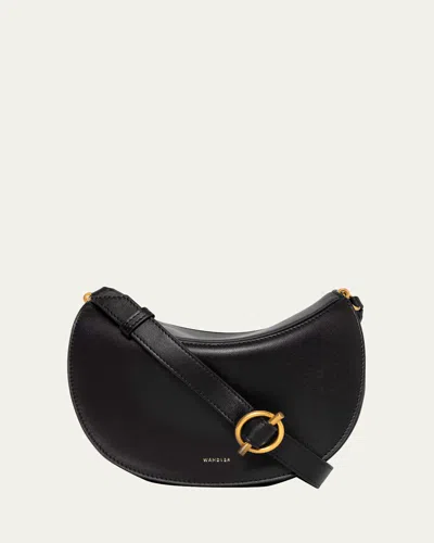 Wandler Kate Flap Leather Crossbody Bag In Black