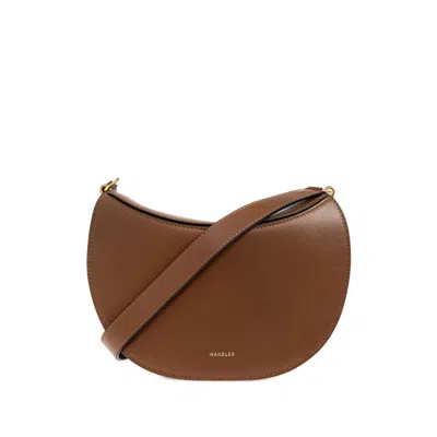 Wandler Kate Large Leather Shoulder Bag In Brown