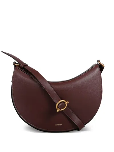 Wandler Kate Flap Leather Crossbody Bag In Bordeaux