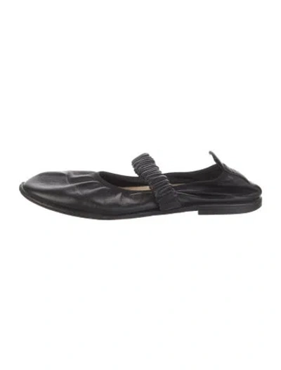 Pre-owned Wandler Leather Ballet Flats In Black