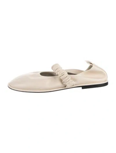 Pre-owned Wandler Leather Ballet Flats In Neutrals