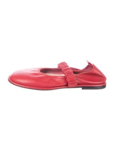 Pre-owned Wandler Leather Ballet Flats In Red
