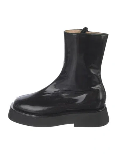 Pre-owned Wandler Leather Boots In Black