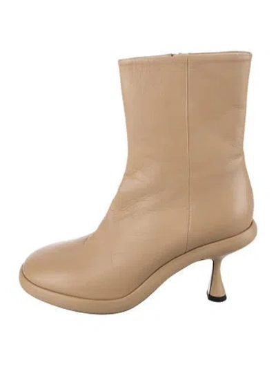 Pre-owned Wandler Leather Boots In Brown/neutrals