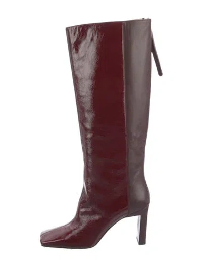 Pre-owned Wandler Leather Boots In Burgundy