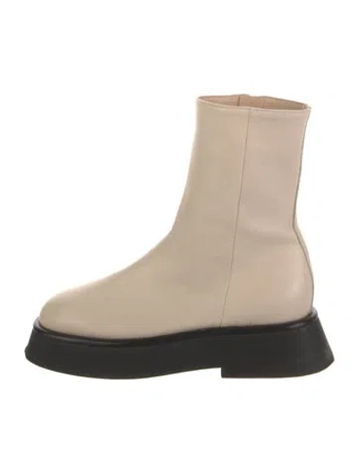 Pre-owned Wandler Leather Boots In Neutral