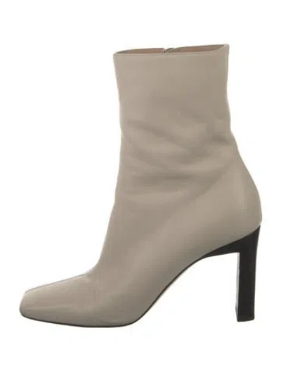 Pre-owned Wandler Leather Boots In Neutral