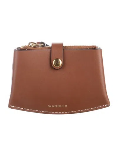 Pre-owned Wandler Leather Card Holder In Brown