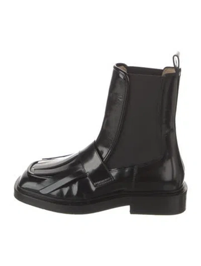 Pre-owned Wandler Leather Chelsea Boots In Black