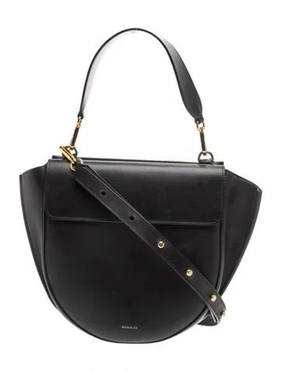 Pre-owned Wandler Leather Crossbody Bag In Black