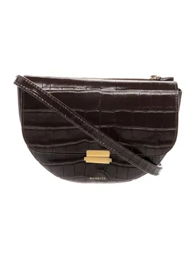 Pre-owned Wandler Leather Crossbody Bag In Brown