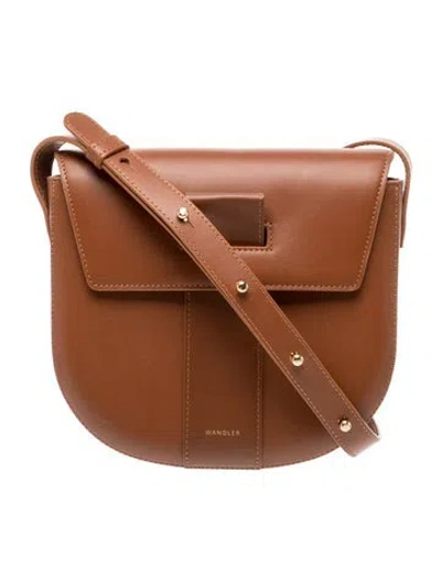Pre-owned Wandler Leather Crossbody Bag In Brown