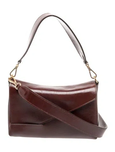 Pre-owned Wandler Leather Crossbody Bag In Burgundy