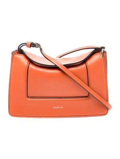 Pre-owned Wandler Leather Crossbody Bag In Orange