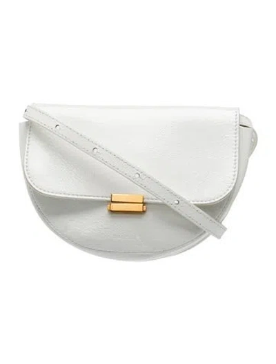 Pre-owned Wandler Leather Crossbody Bag In White