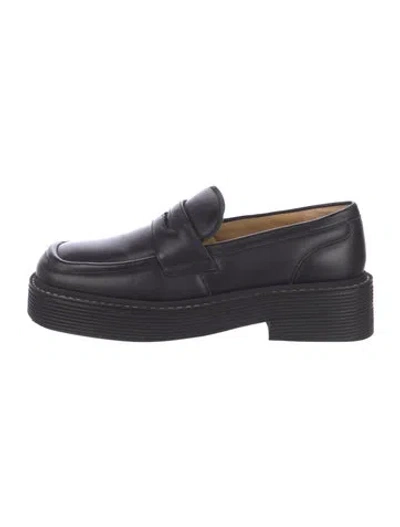 Pre-owned Wandler Leather Loafers In Black