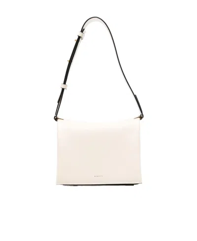 Wandler Leather Logo-print Shoulder Bag In White