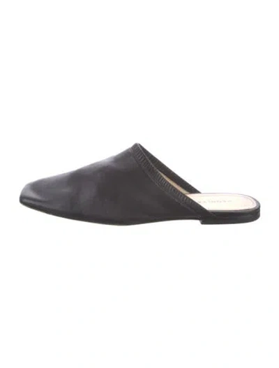 Pre-owned Wandler Leather Mules In Black