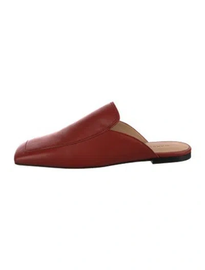 Pre-owned Wandler Leather Mules In Red