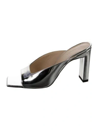 Pre-owned Wandler Leather Mules In White