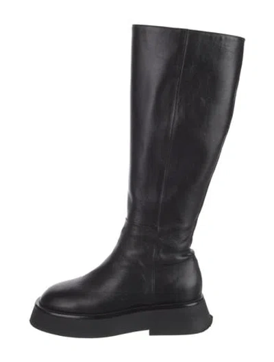 Pre-owned Wandler Leather Riding Boots In Black