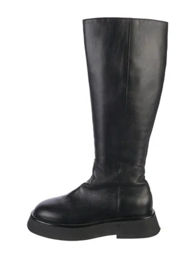 Pre-owned Wandler Leather Riding Boots In Black