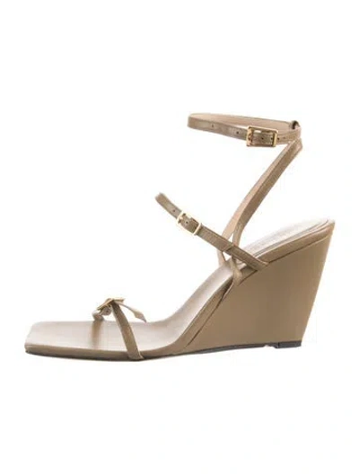 Pre-owned Wandler Leather Sandals In Neutrals